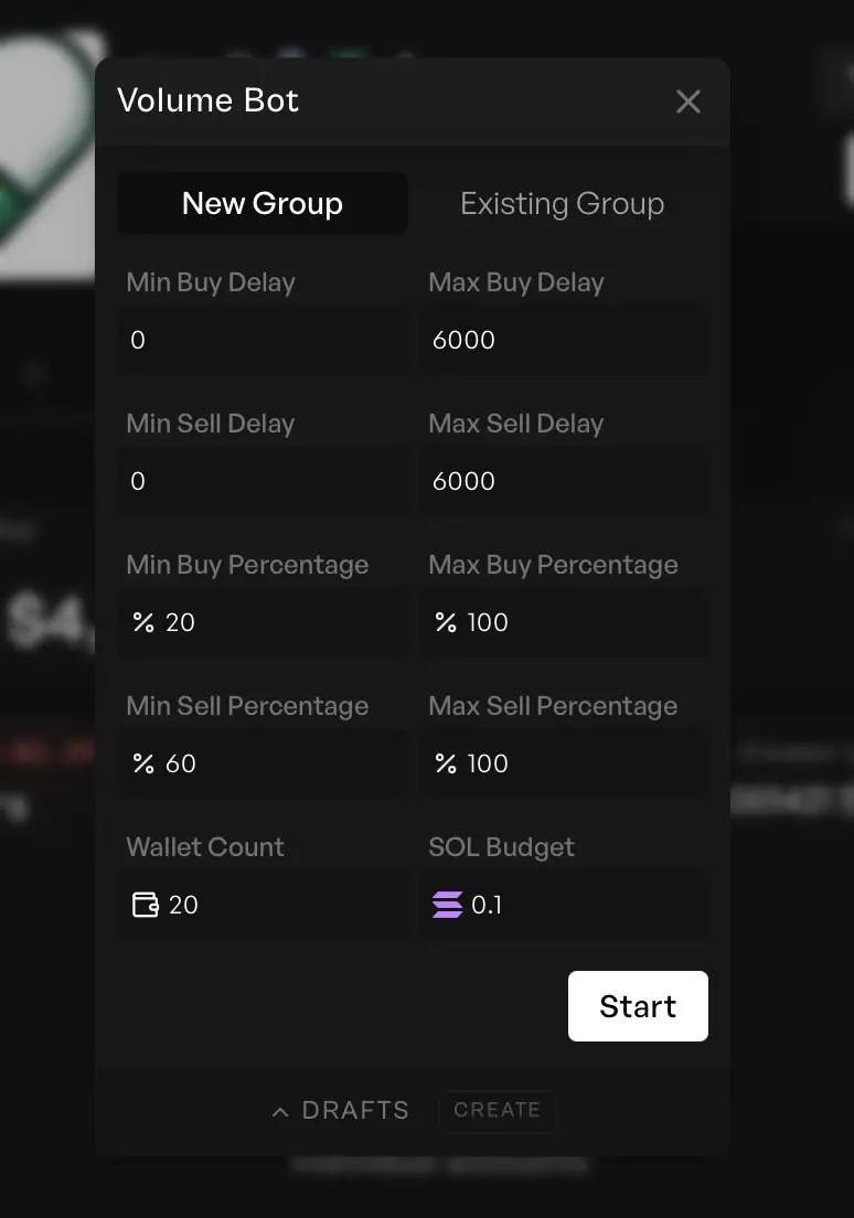 Presets dashboard preview