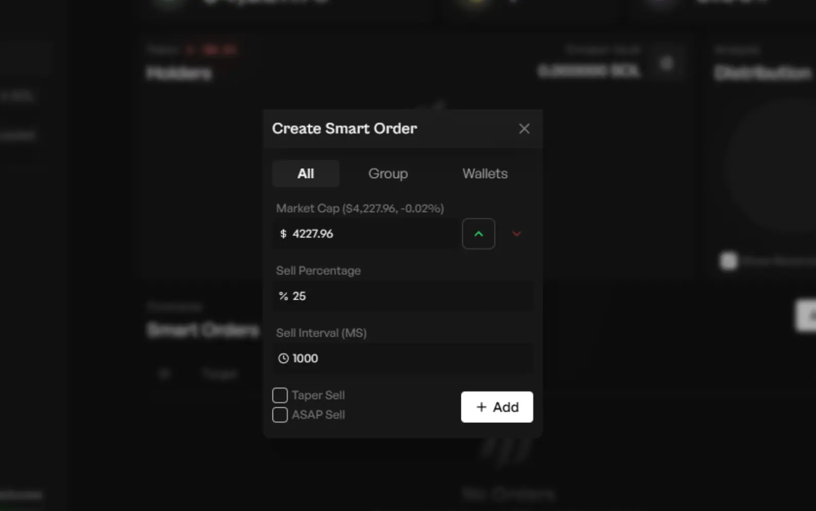 Smart Sell interface preview